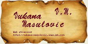 Vukana Mašulović vizit kartica